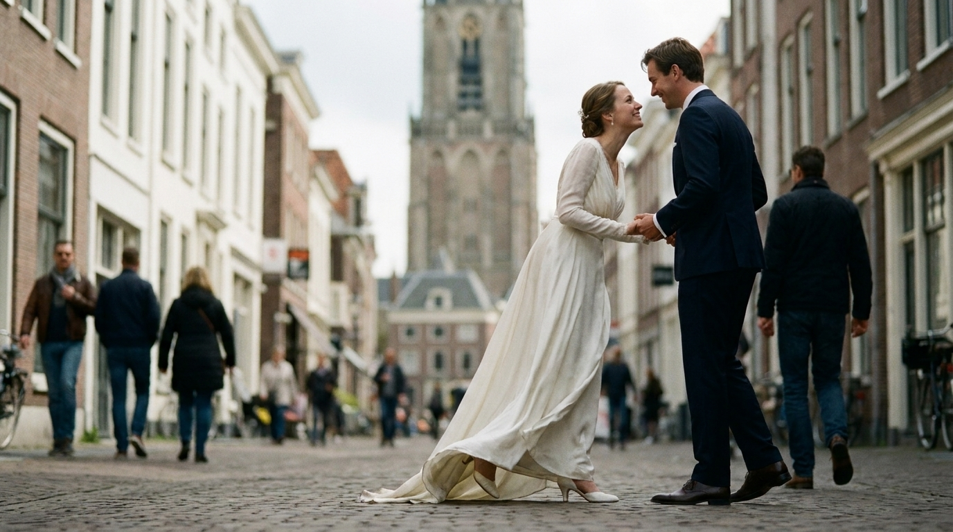 Trouwvideograaf Groningen — bruidspaar