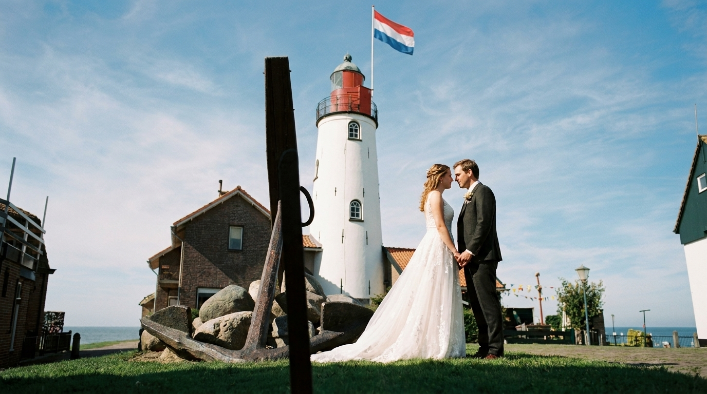 Trouwvideograaf Urk — bruidspaar